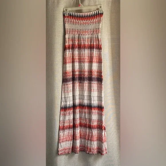 Cynthia Rowley•strapless maxi dress•size xs•Rayon blend•multi-color/coral - Picture 2 of 10